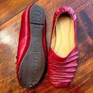 Chocolat Blu Caro flats - burgundy - 8.5M